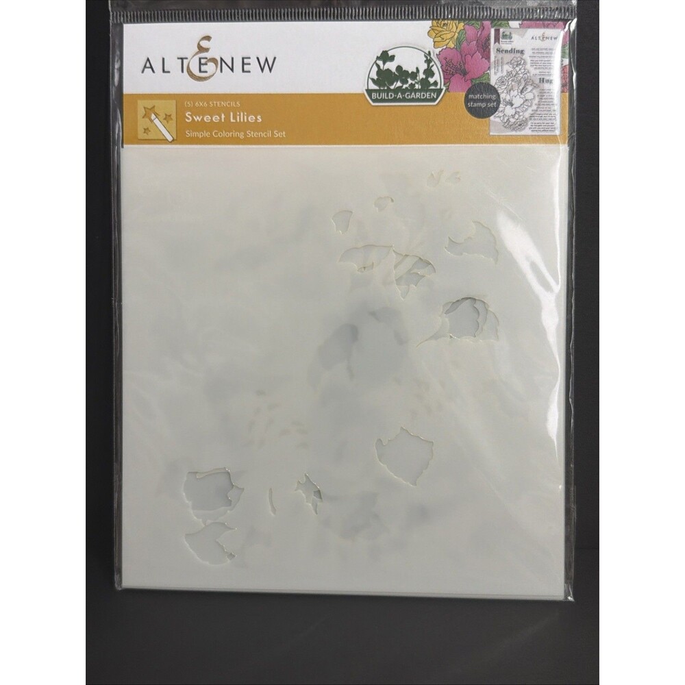 Altenew Sweet Lilies Simple coloring stencil set